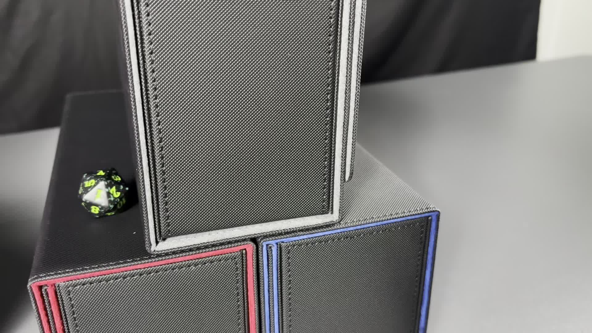Card Deck Box with Dice Tray for MTG, 4-In-1 Organizer